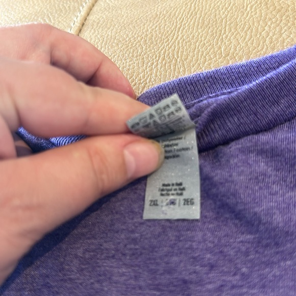 Gildan double X Heather blue T-shirt with the saying hello I'm probably anxious - Picture 2 of 7